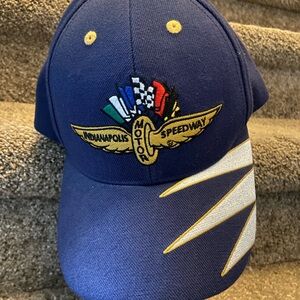 Indianapolis Motor Speedway Blue Cap vintage. Velcro strap